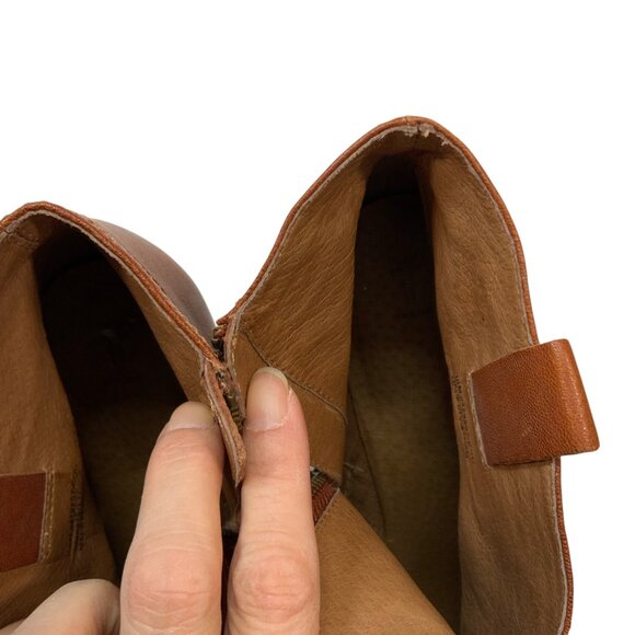 Frye Reina Western Ankle Bootie Boots 10M Cognac Brown Leather Fall 3479257-COG - Picture 9 of 13